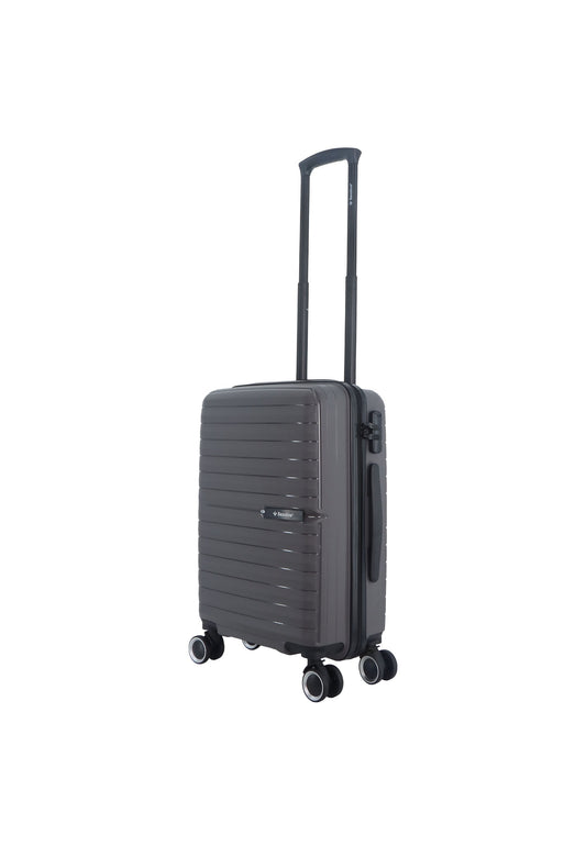 Saxoline Fiesta Carry on Luggage / Hard Suitcase / Trolley - Small - Gray