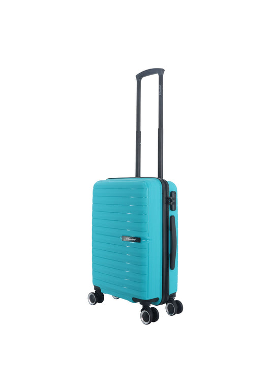Saxoline Fiesta Carry on Luggage / Hard Suitcase / Trolley - Small - Turquoise