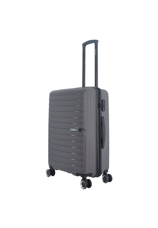 Saxoline Fiesta Travel Luggage / Hard Suitcase / Trolley - Medium - Gray