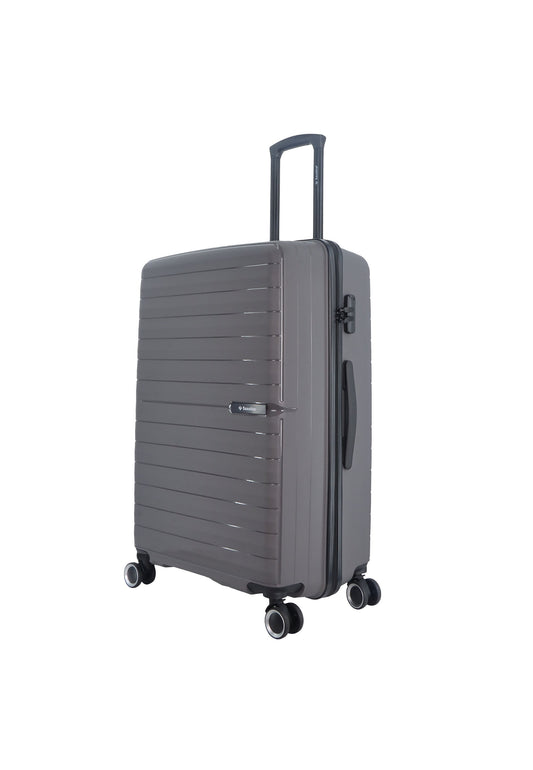 Saxoline Fiesta Travel Luggage / Hard Suitcase / Trolley - Large - Gray