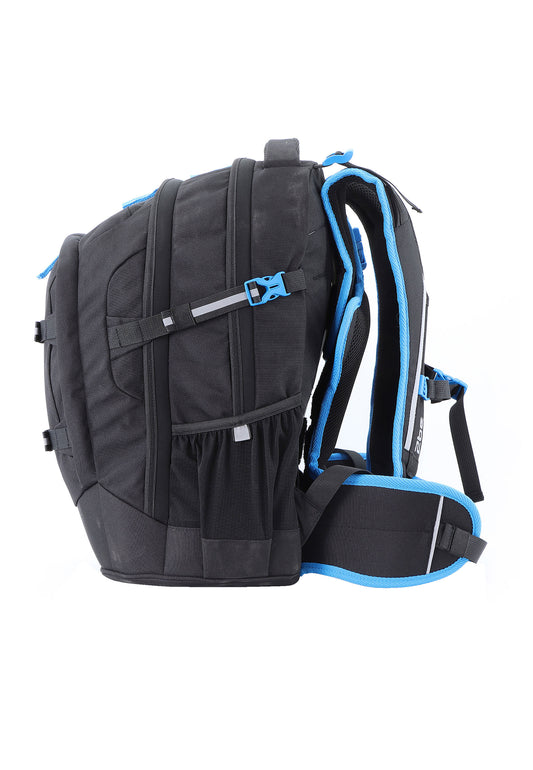 2be School Backpack with Ergonomic Spine-support and Reflective parts Black