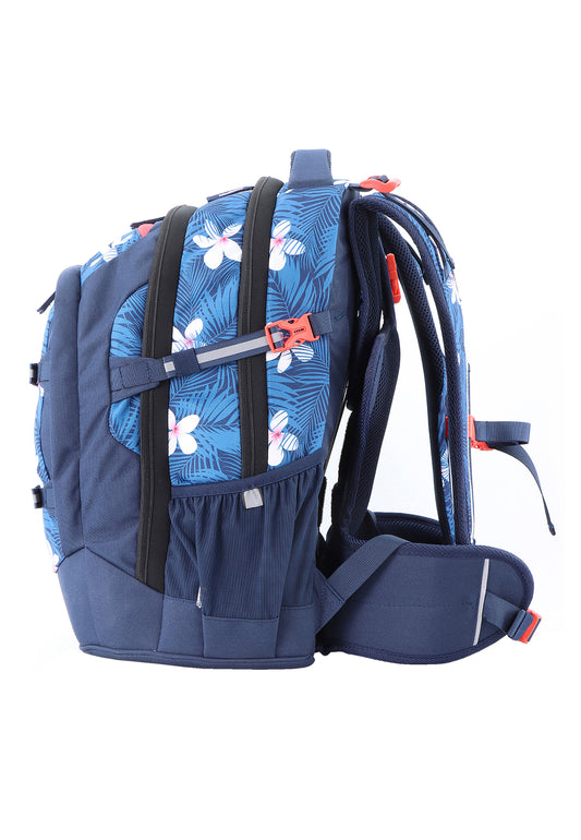 2be School Backpack with Ergonomic Spine-support and Reflective parts Blue