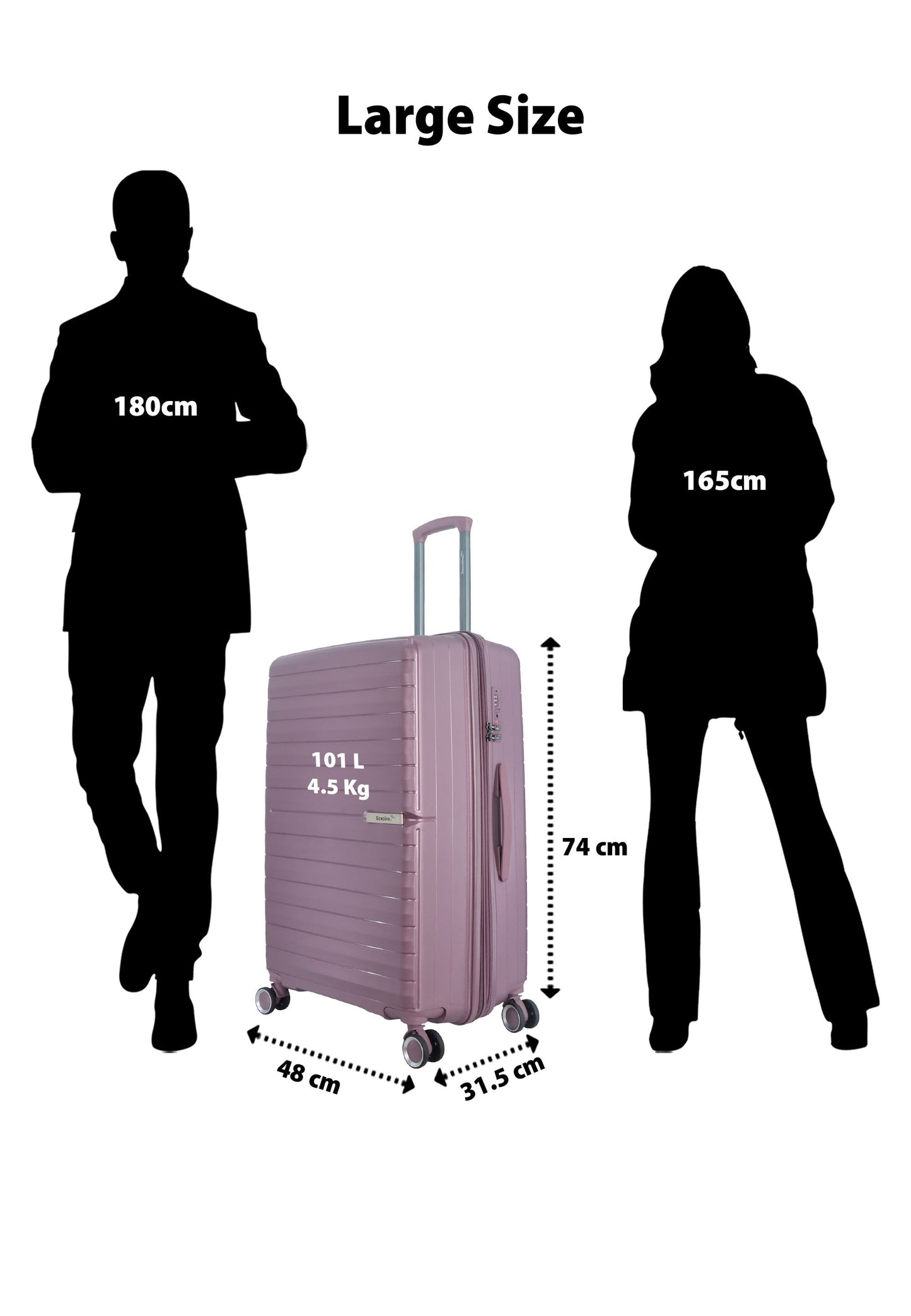 Saxoline Blue - Resort | Travel Luggage / Hard Suitcase / Trolley - Large - Purple