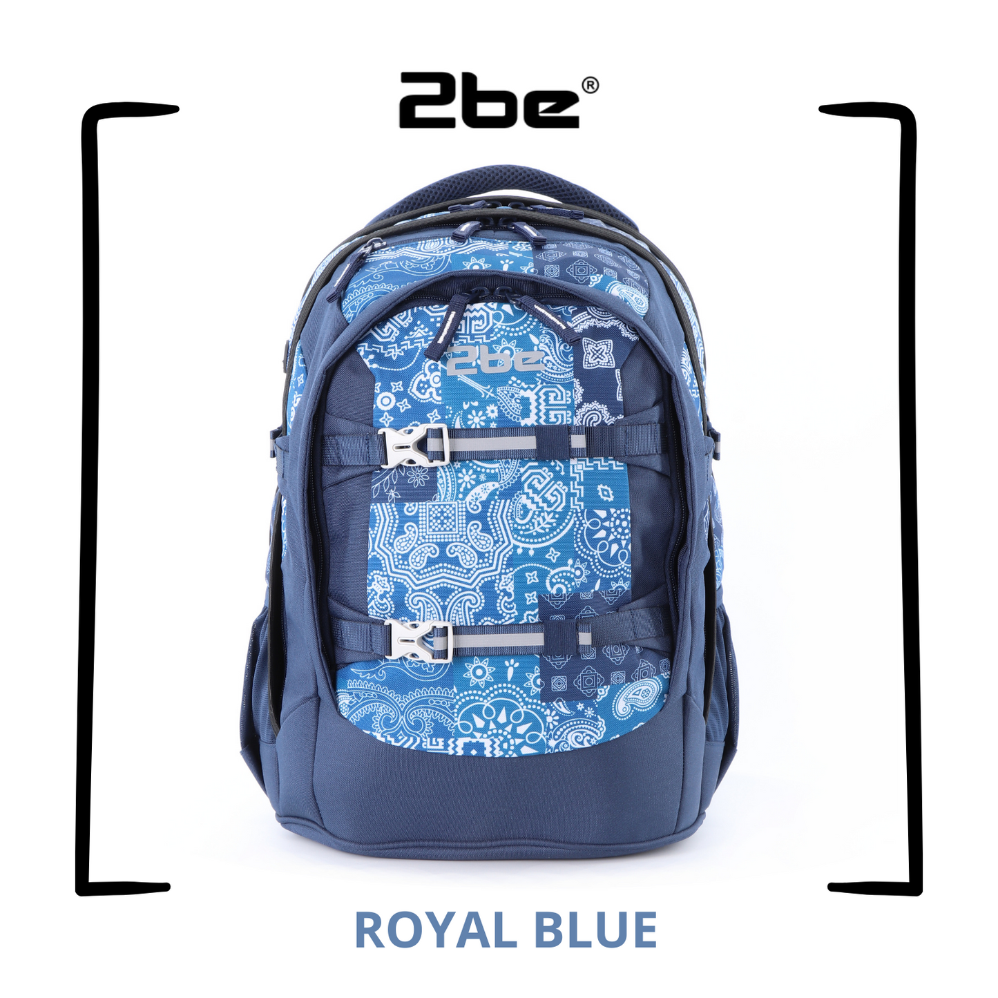 2be School Backpack with Spine-support Ergonomic Feature with Reflective logo and parts (for Kids)- 66320