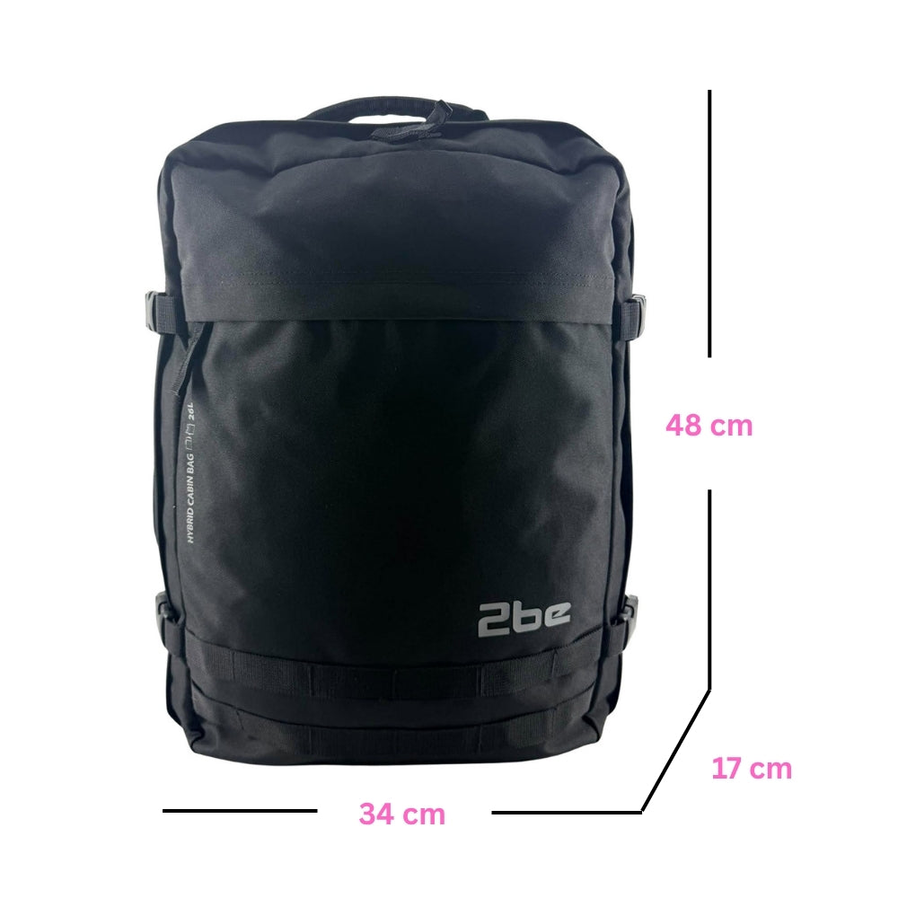 2be 3-Way Convertible Laptop Backpack with RFID Pocket – Black