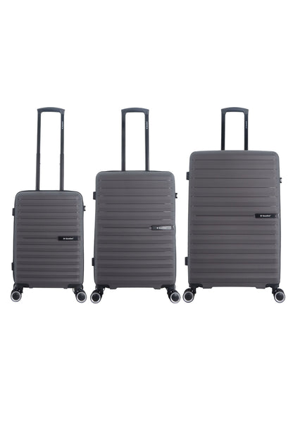 Saxoline Fiesta Travel Luggage Set / Hard SuitcaseSet  / Trolley Set - S/M/L -  Gray