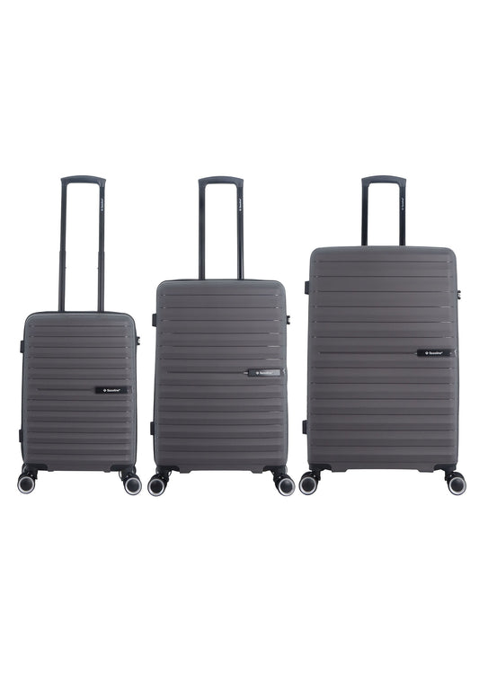 Saxoline Fiesta Travel Luggage Set / Hard SuitcaseSet  / Trolley Set - S/M/L -  Gray