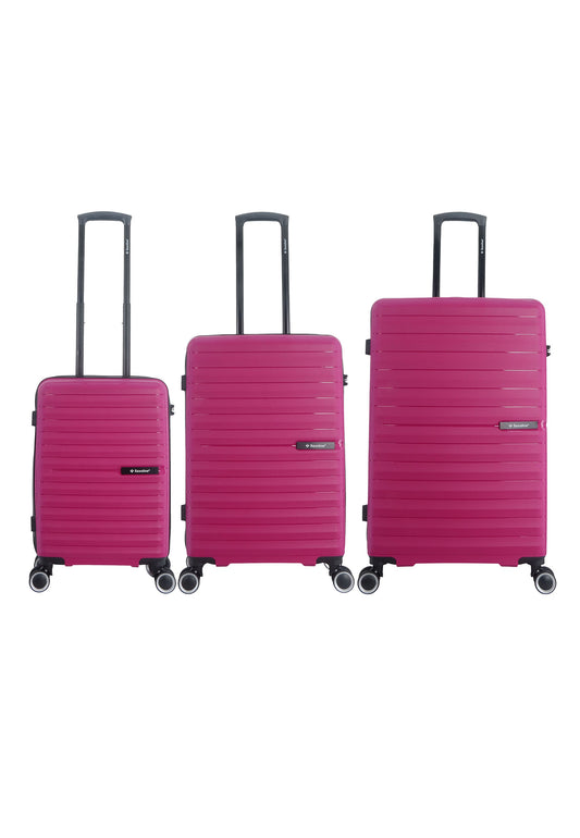 Saxoline Fiesta Travel Luggage Set / Hard SuitcaseSet  / Trolley Set - S/M/L - Fuchsia
