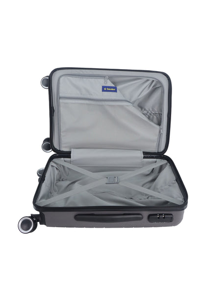 Saxoline Fiesta Carry on Luggage / Hard Suitcase / Trolley - Small - Gray