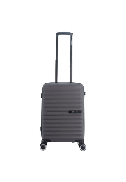 Saxoline Fiesta Carry on Luggage / Hard Suitcase / Trolley - Small - Gray