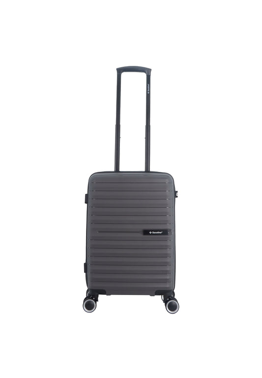 Saxoline Fiesta Carry on Luggage / Hard Suitcase / Trolley - Small - Gray