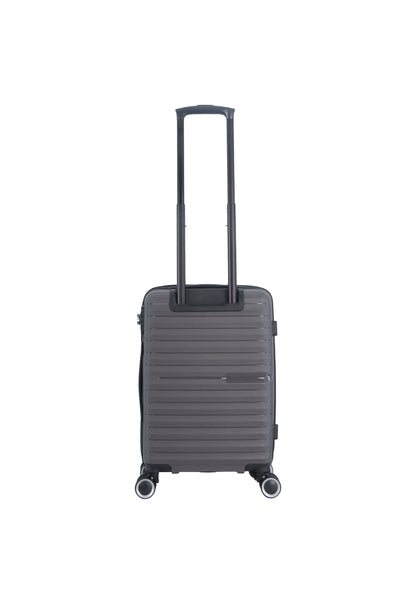 Saxoline Fiesta Carry on Luggage / Hard Suitcase / Trolley - Small - Gray