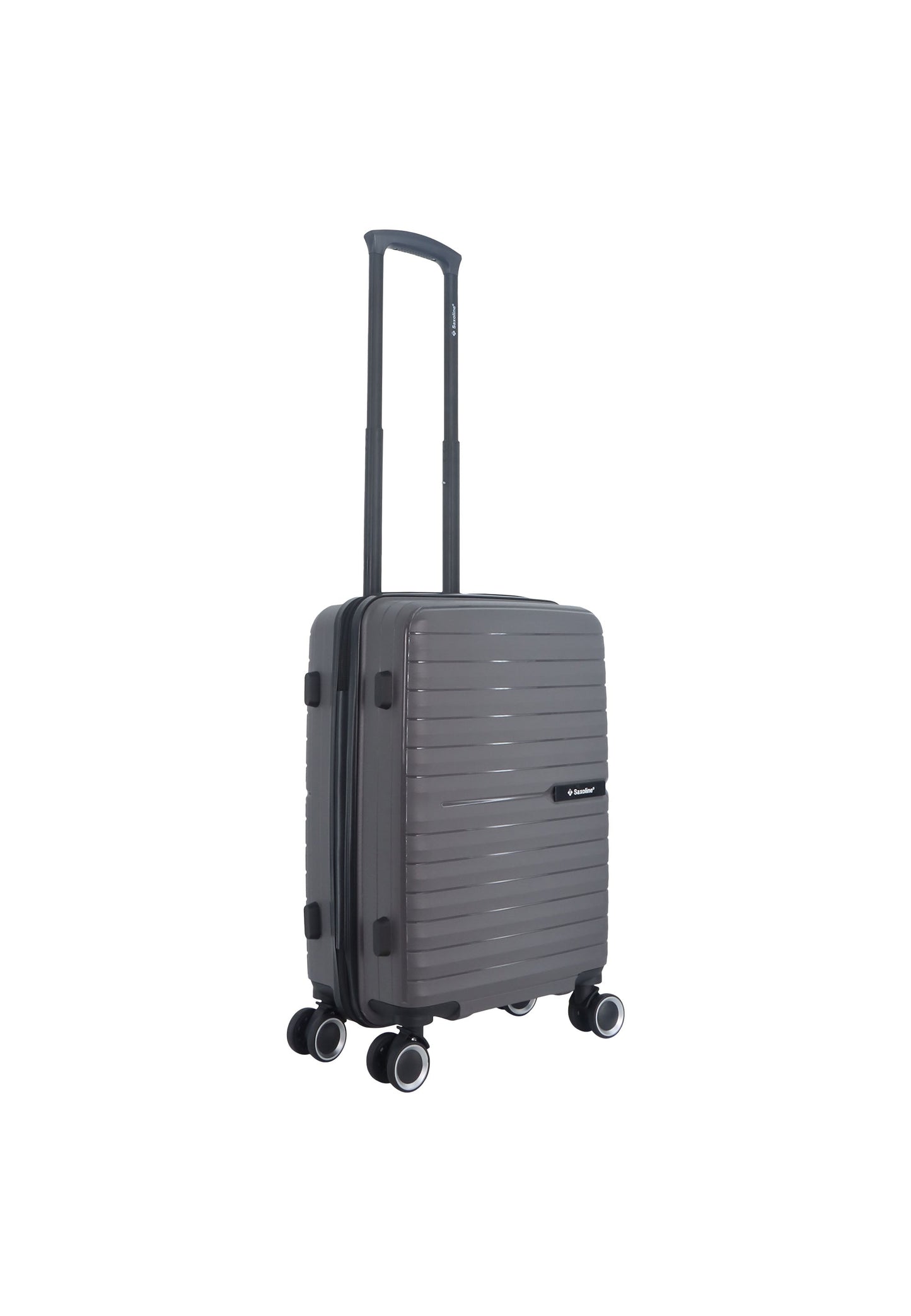 Saxoline Fiesta Carry on Luggage / Hard Suitcase / Trolley - Small - Gray