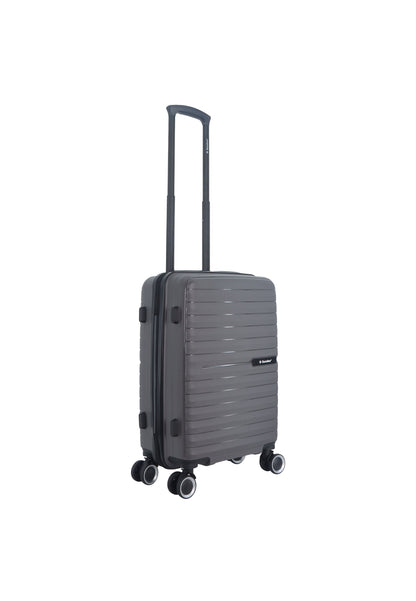 Saxoline Fiesta Carry on Luggage / Hard Suitcase / Trolley - Small - Gray
