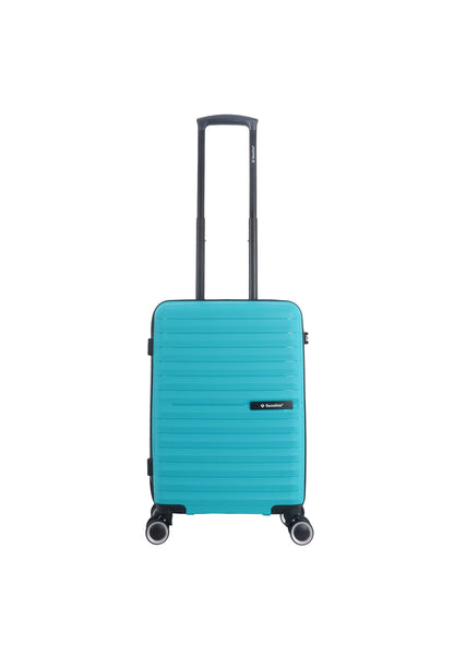 Saxoline Fiesta Carry on Luggage / Hard Suitcase / Trolley - Small - Turquoise