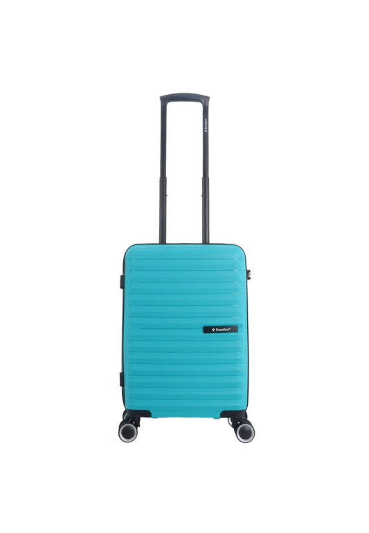 Saxoline Fiesta Carry on Luggage / Hard Suitcase / Trolley - Small - Turquoise
