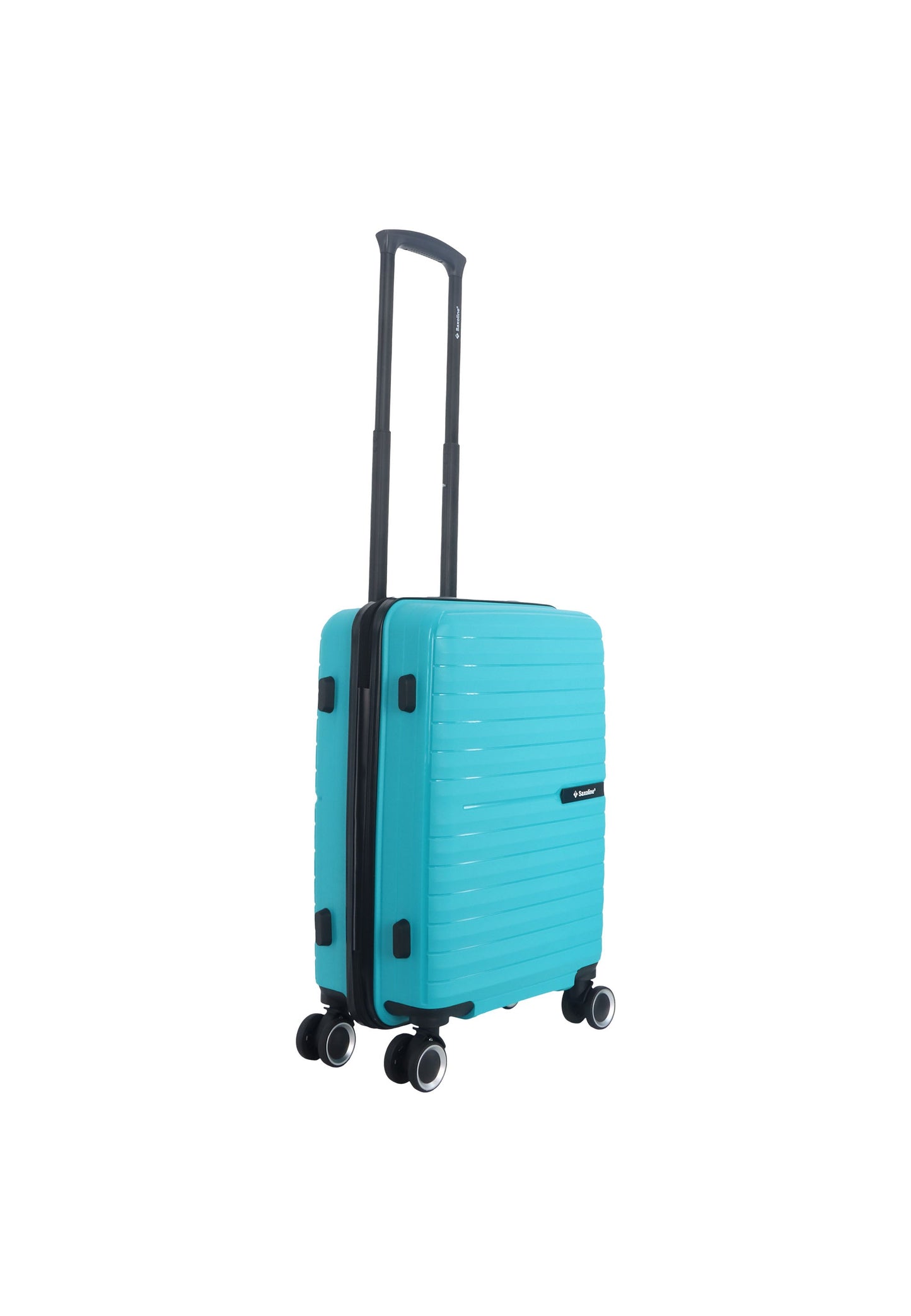Saxoline Fiesta Carry on Luggage / Hard Suitcase / Trolley - Small - Turquoise