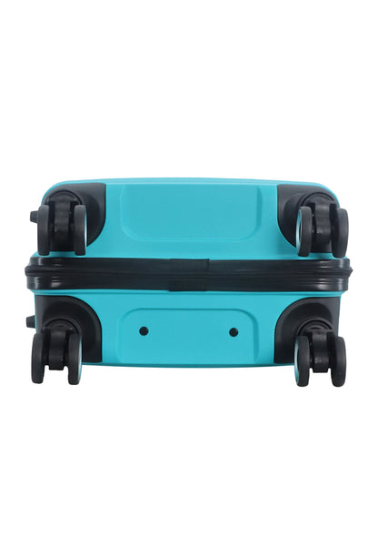 Saxoline Fiesta Carry on Luggage / Hard Suitcase / Trolley - Small - Turquoise