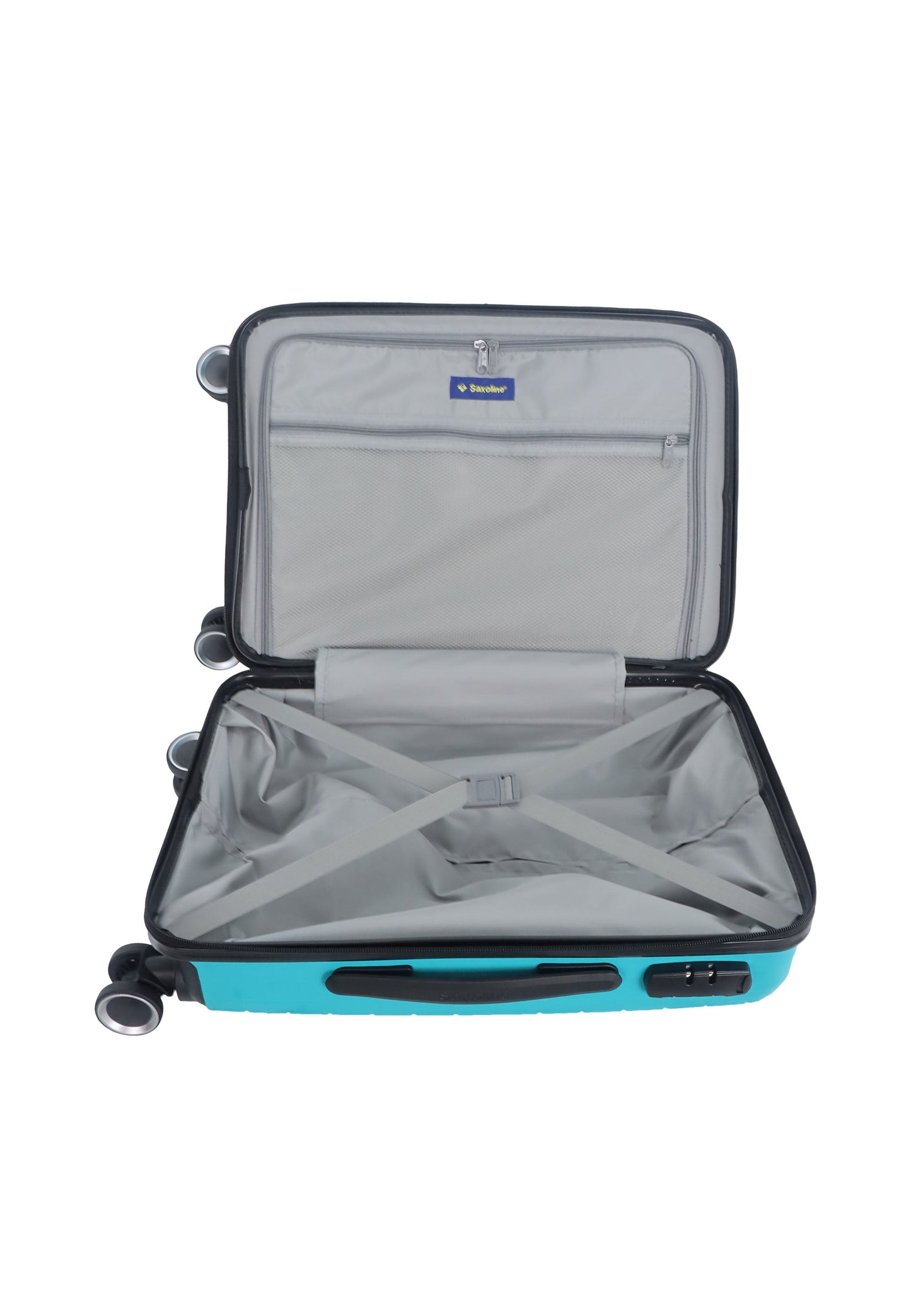 Saxoline Fiesta Carry on Luggage / Hard Suitcase / Trolley - Small - Turquoise