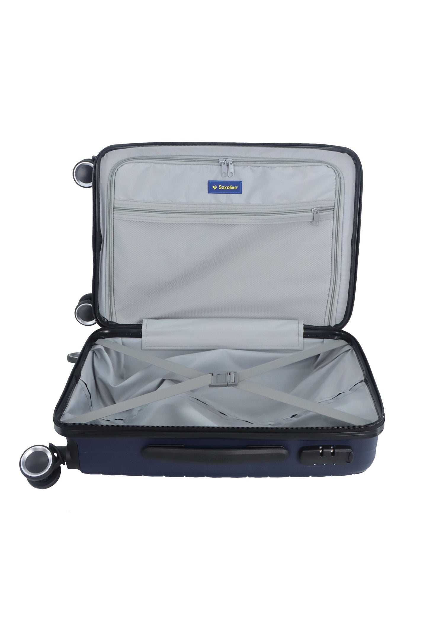 Saxoline Fiesta Carry on Luggage / Hard Suitcase / Trolley - Small - Navy
