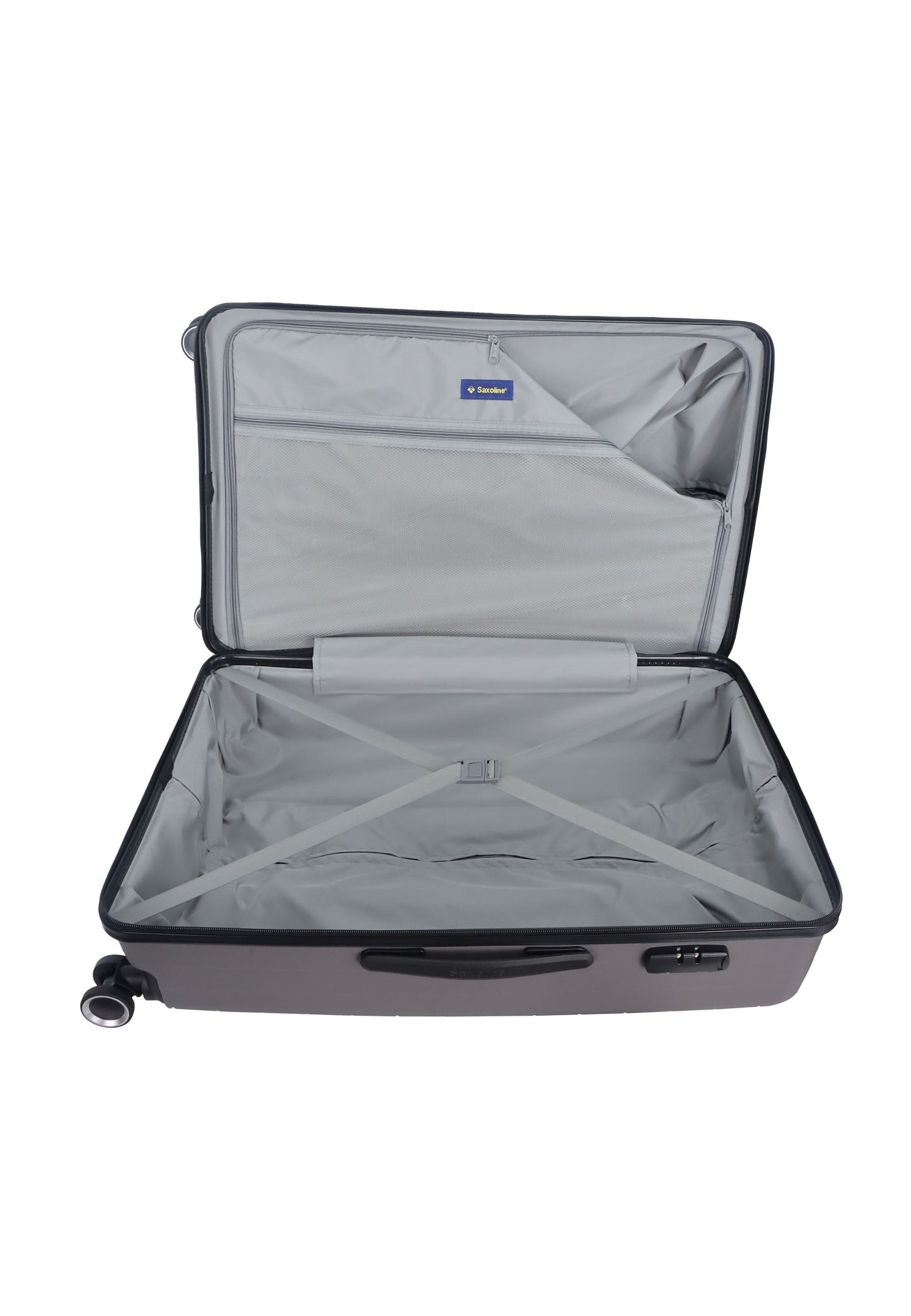 Saxoline Fiesta Travel Luggage / Hard Suitcase / Trolley - Large - Gray