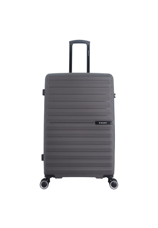 Saxoline Fiesta Travel Luggage / Hard Suitcase / Trolley - Large - Gray