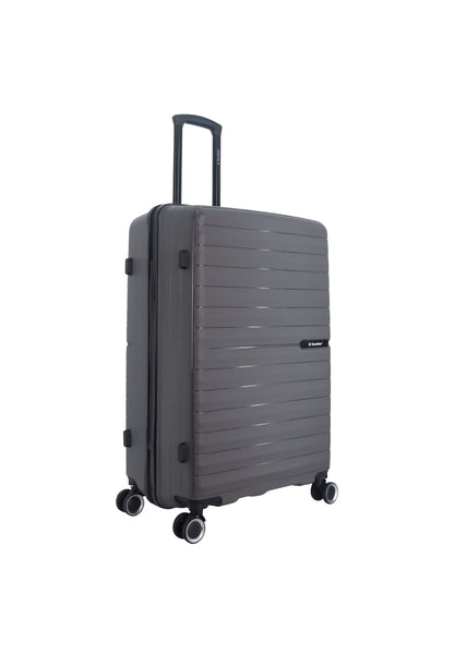 Saxoline Fiesta Travel Luggage / Hard Suitcase / Trolley - Large - Gray