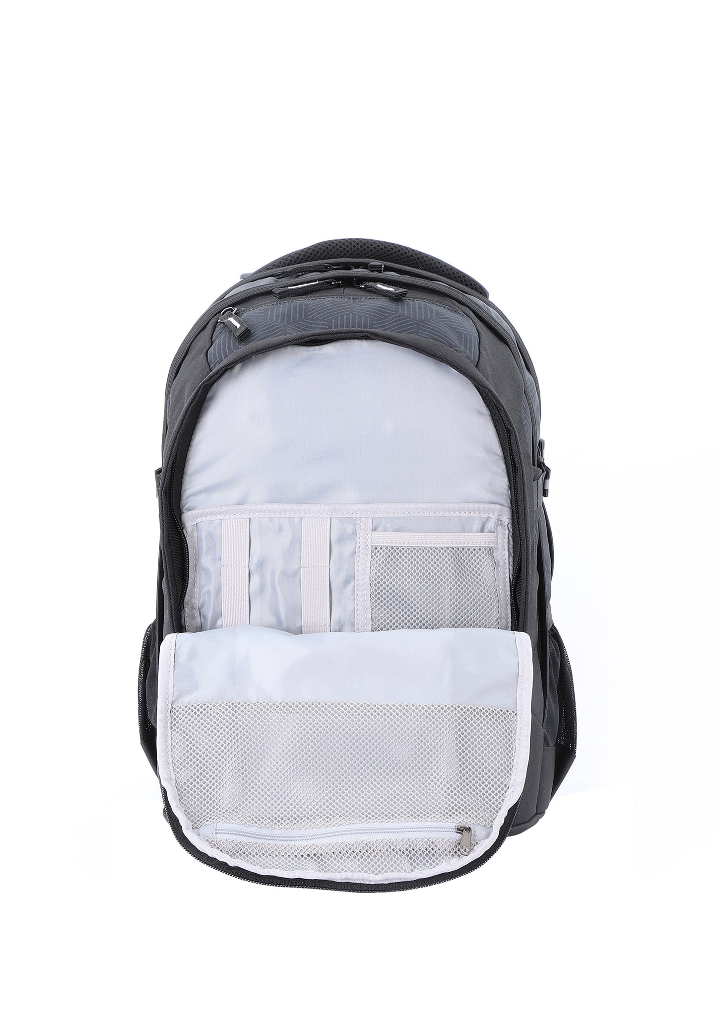 2be Ergonomic Backpack with Spine-support and Reflective parts Black With Print