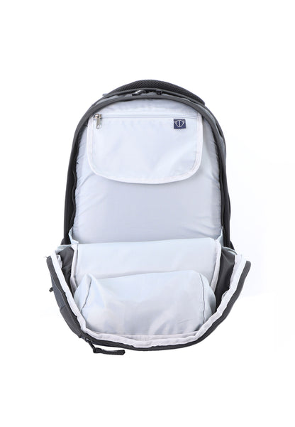 2be Ergonomic Backpack with Spine-support and Reflective parts Black With Print