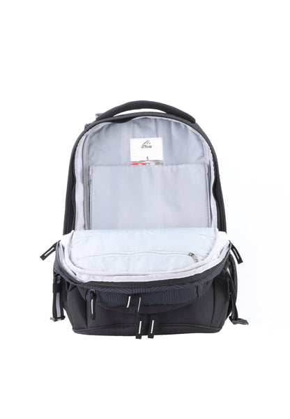 2be Ergonomic Backpack with Spine-support and Reflective parts Black With Print