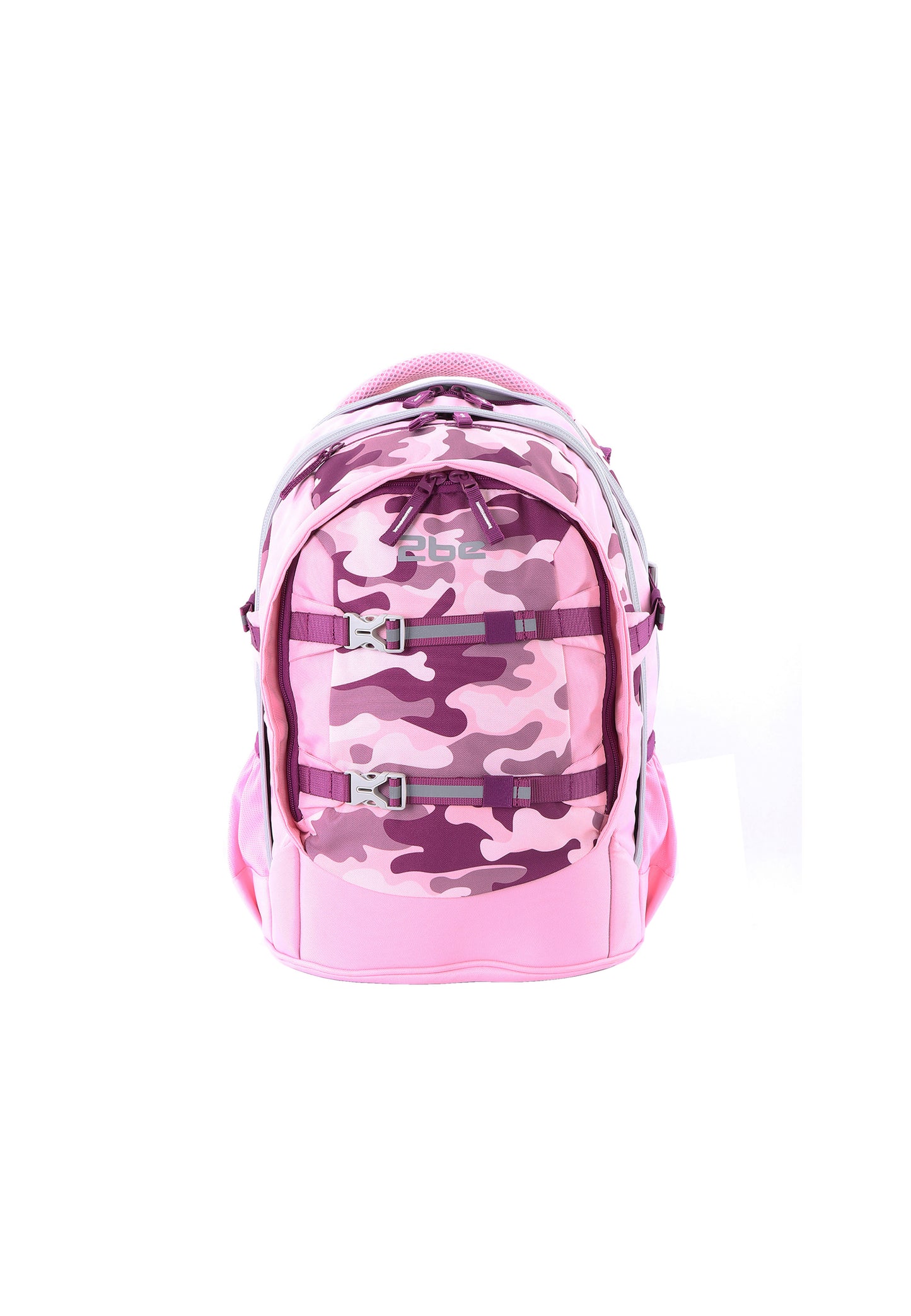 2be School Backpack with Ergonomic  Spine-support and Reflective parts Pink