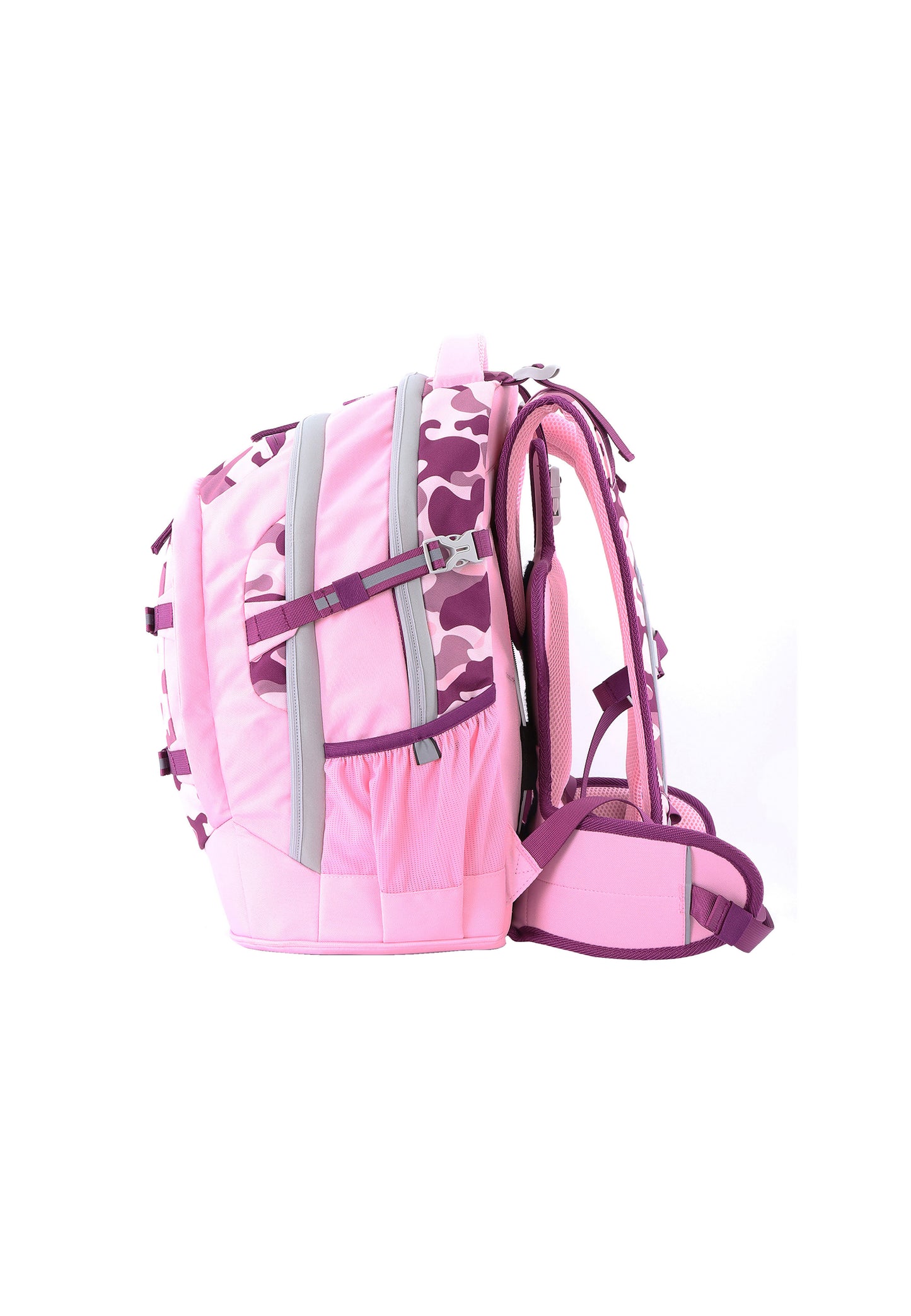 2be School Backpack with Ergonomic  Spine-support and Reflective parts Pink