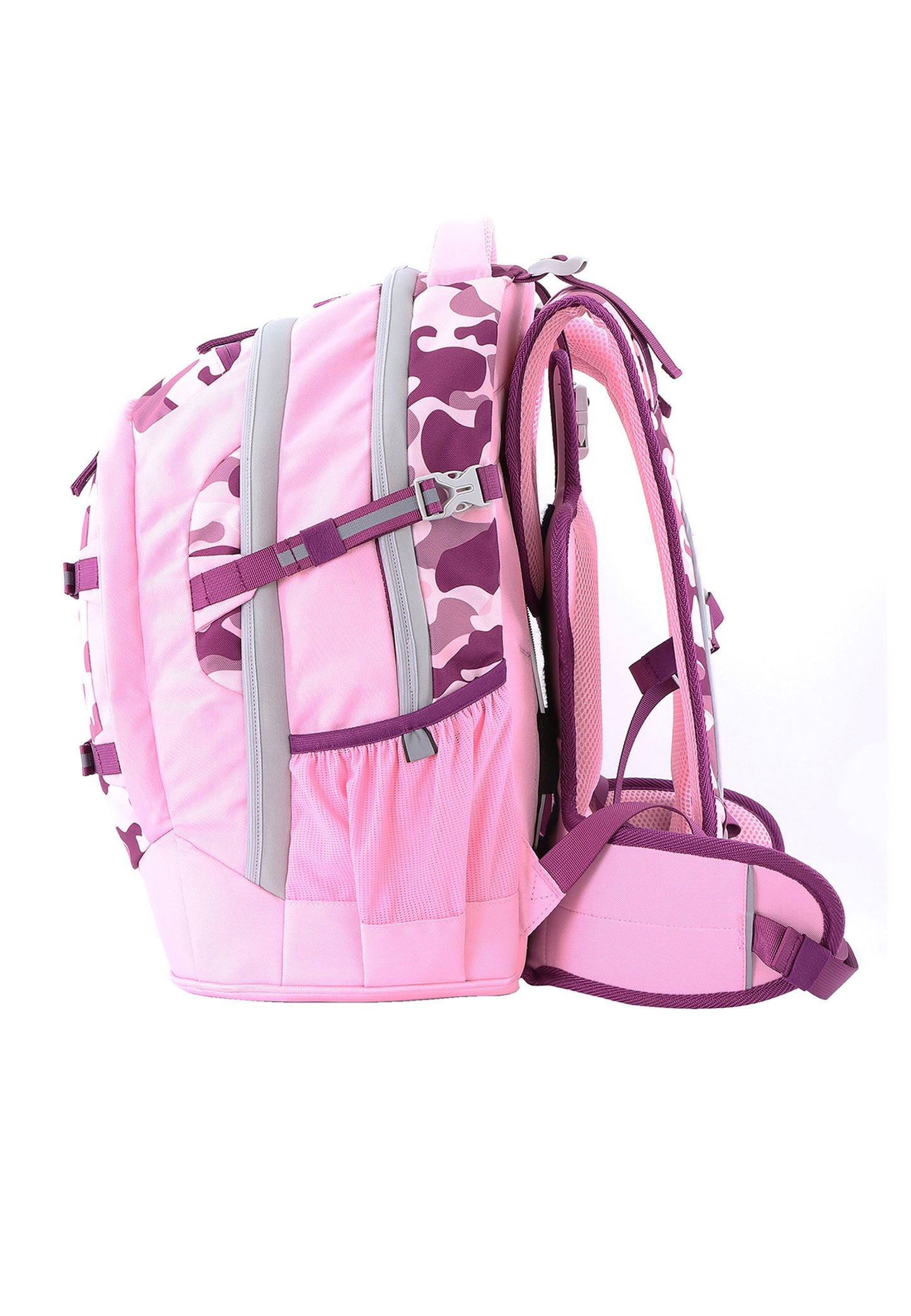 2be School Backpack with Ergonomic  Spine-support and Reflective parts Pink