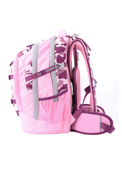 2be School Backpack with Ergonomic  Spine-support and Reflective parts Pink