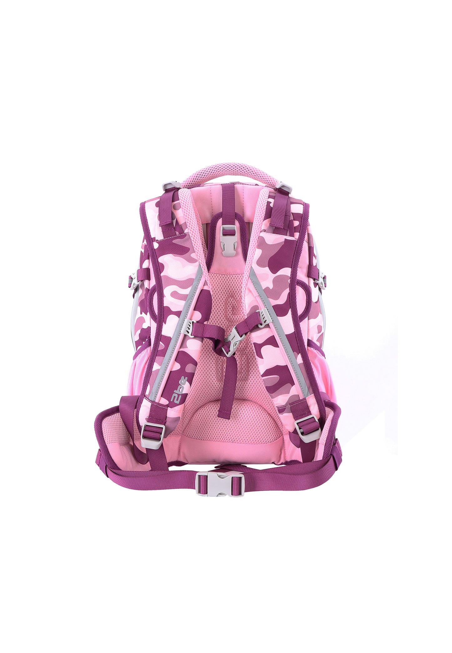 2be School Backpack with Ergonomic  Spine-support and Reflective parts Pink