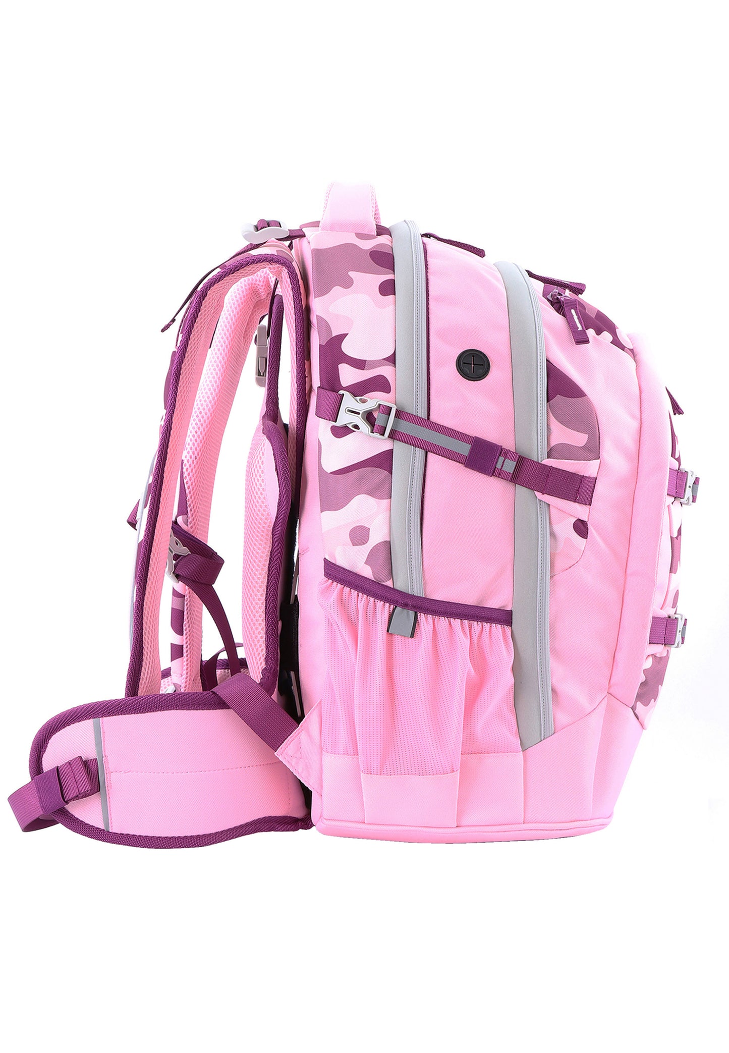 2be School Backpack with Ergonomic  Spine-support and Reflective parts Pink