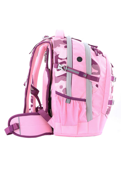 2be School Backpack with Ergonomic  Spine-support and Reflective parts Pink
