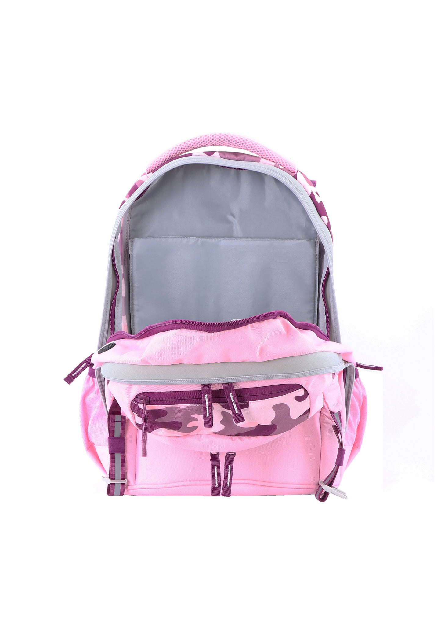 2be School Backpack with Ergonomic  Spine-support and Reflective parts Pink