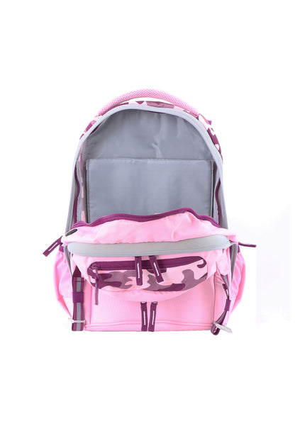 2be School Backpack with Ergonomic  Spine-support and Reflective parts Pink