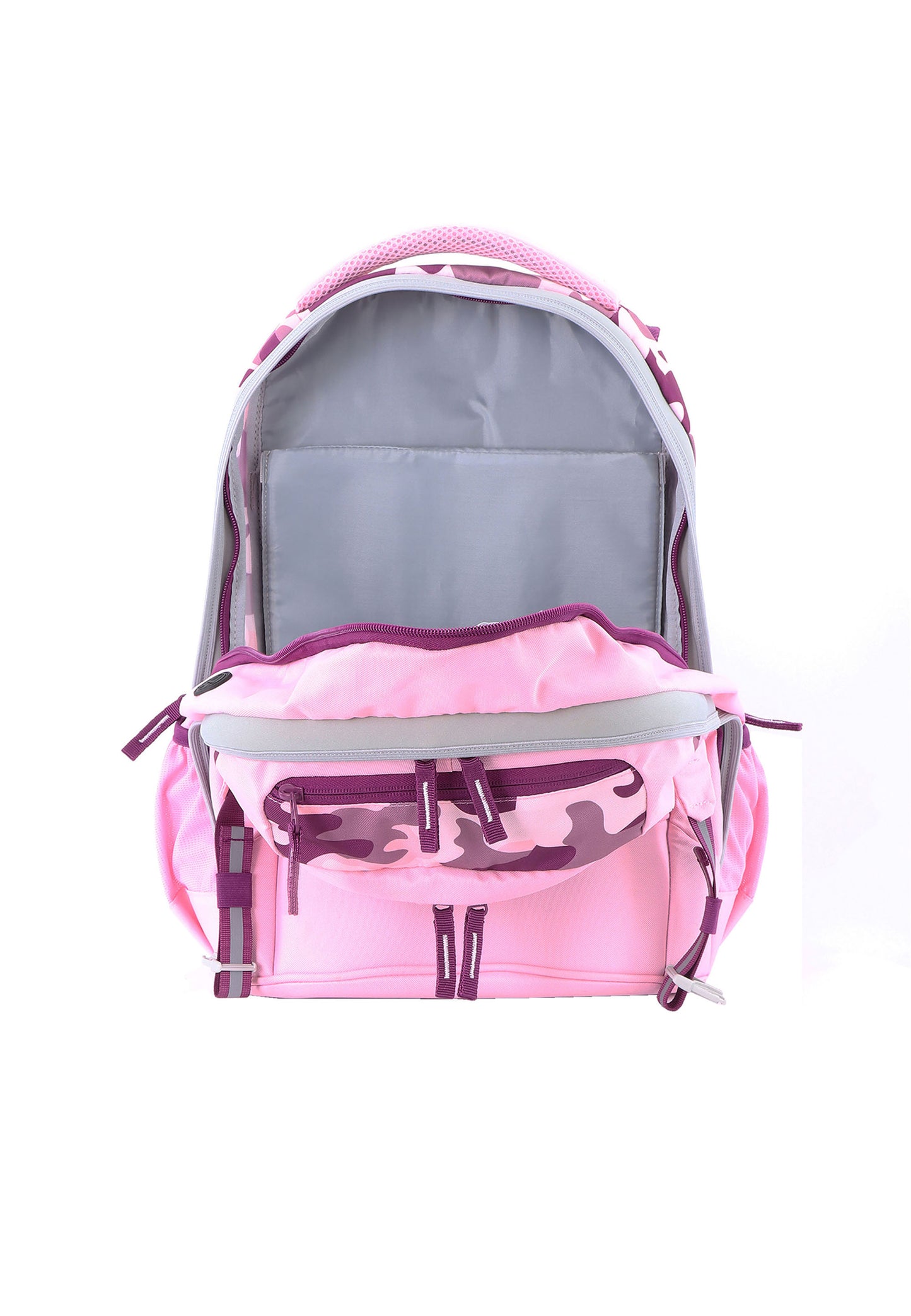 2be School Backpack with Ergonomic  Spine-support and Reflective parts Pink