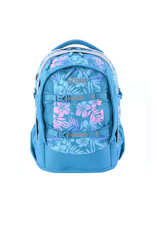 2be School Backpack with Ergonomic  Spine-support and Reflective parts Turquoise