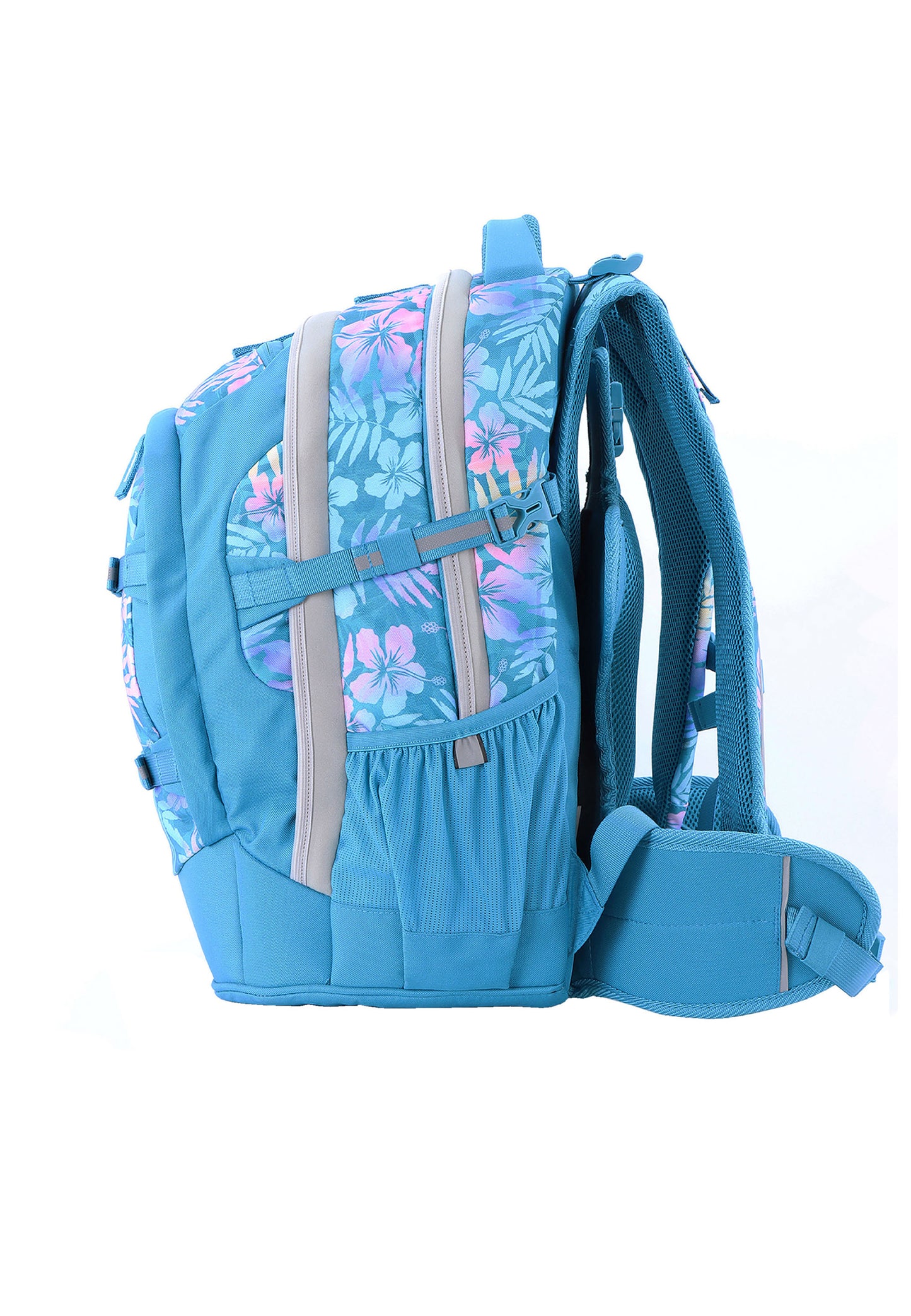 2be School Backpack with Ergonomic  Spine-support and Reflective parts Turquoise