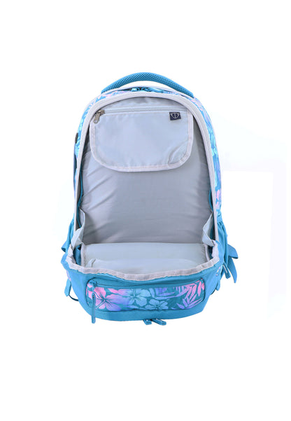 2be School Backpack with Ergonomic  Spine-support and Reflective parts Turquoise
