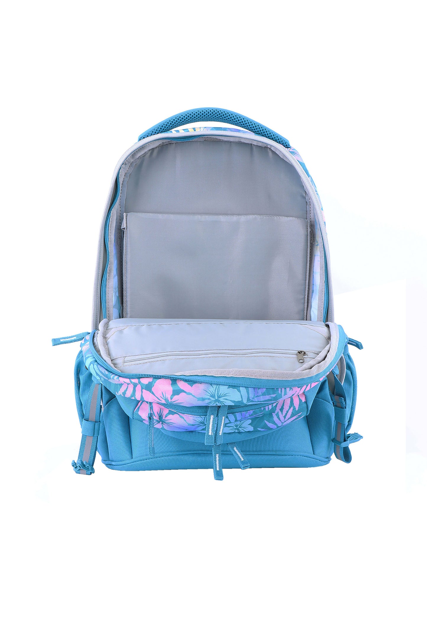 2be School Backpack with Ergonomic  Spine-support and Reflective parts Turquoise