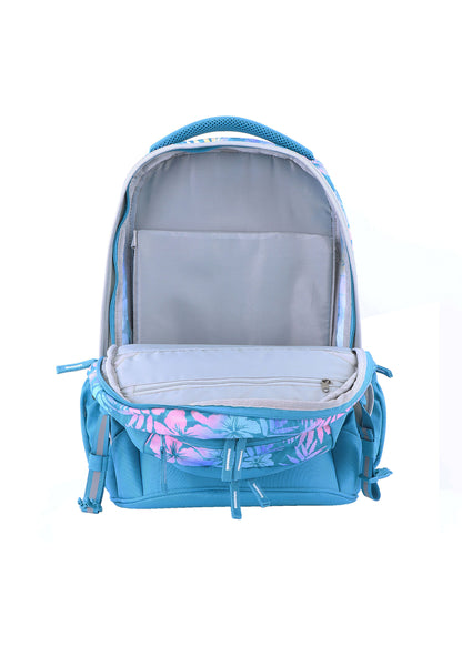 2be School Backpack with Ergonomic  Spine-support and Reflective parts Turquoise