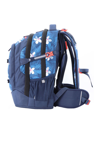 2be School Backpack with Ergonomic  Spine-support and Reflective parts Blue