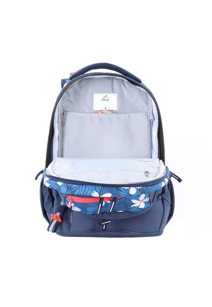 2be School Backpack with Ergonomic  Spine-support and Reflective parts Blue