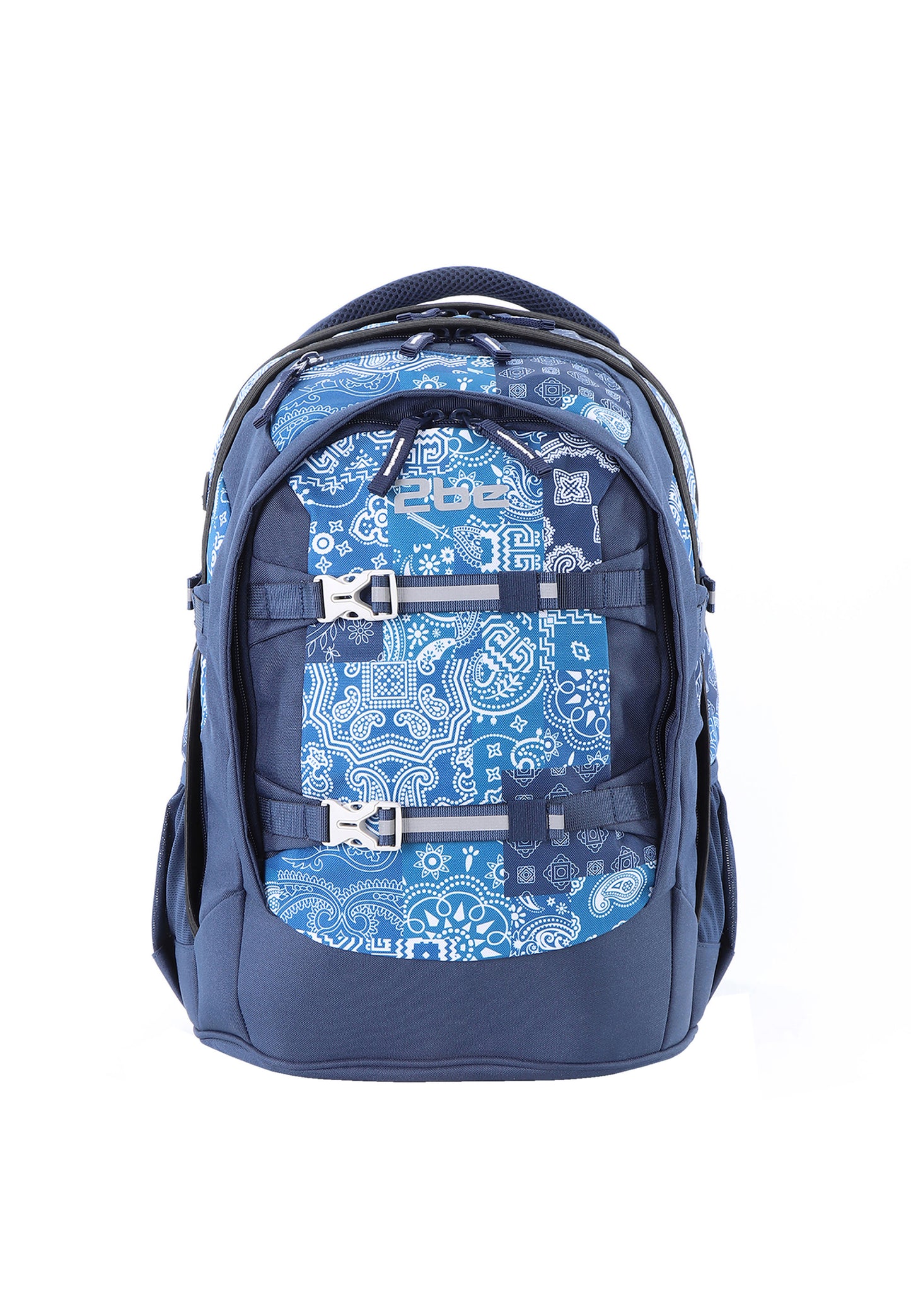 2be School Backpack with Ergonomic  Spine-support and Reflective parts Royal Blue