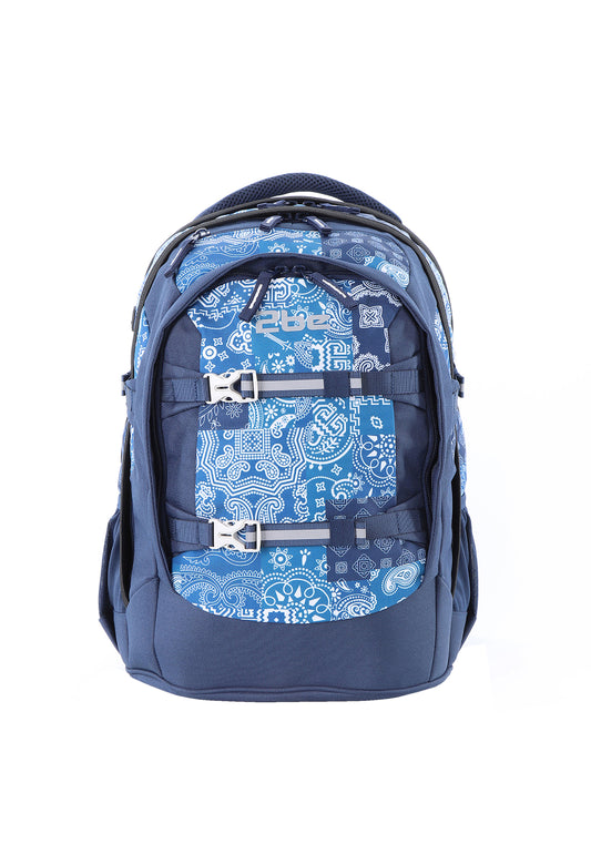 2be School Backpack with Ergonomic  Spine-support and Reflective parts Royal Blue