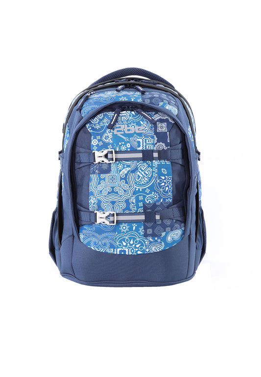 2be School Backpack with Ergonomic  Spine-support and Reflective parts Royal Blue
